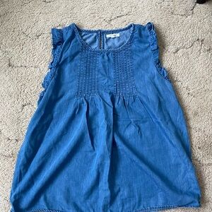 Women’s M Maurices Denim Blue Textured Top